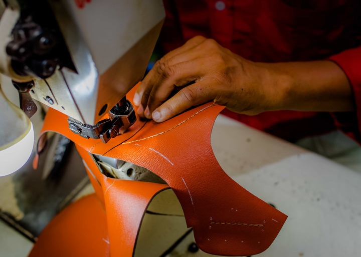 Stitching and assembly of leather components
